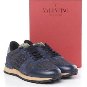 Authentic Valentino Garavani  Blue Low-top Sneakers Size 9